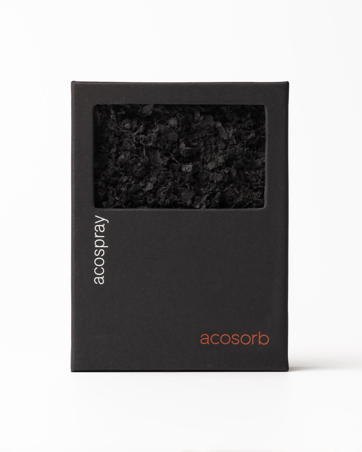 Sample board of Acosorb Acospray DC3 in black color